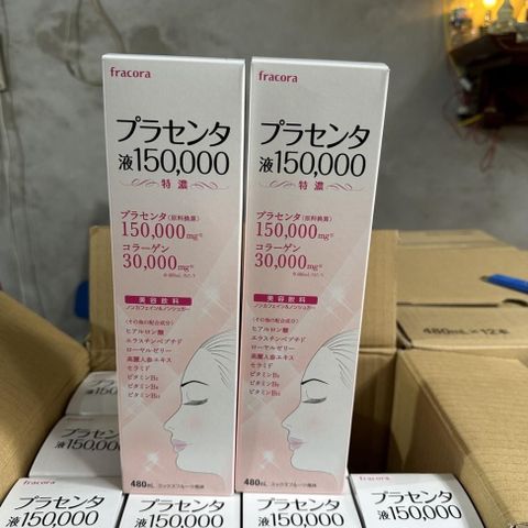 Nước Uống Nhau Thai Collagen Fracora Placenta 150.000mg (Chai 480ml)