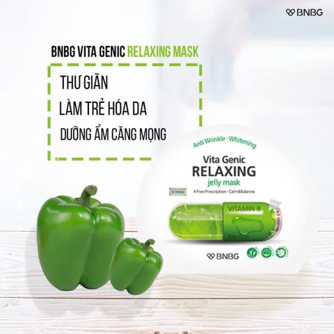 Mặt Nạ Banobagi Xanh lá [ Lẻ Miếng ] Vita Genic Relaxing Jelly Mask Banobagi Vitamin B Hỗ Trợ Phục Hồi Da Hư Tổn 30ml