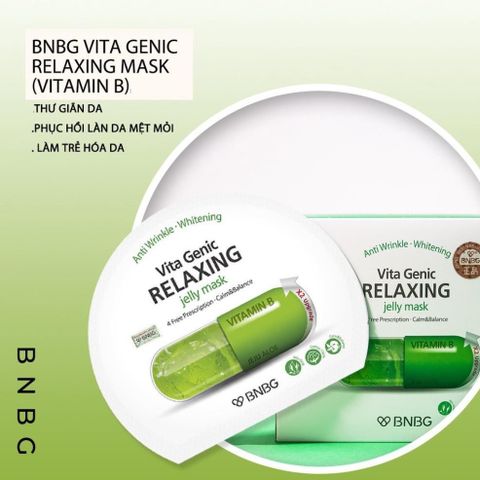 Mặt Nạ Banobagi Xanh lá [ Lẻ Miếng ] Vita Genic Relaxing Jelly Mask Banobagi Vitamin B Hỗ Trợ Phục Hồi Da Hư Tổn 30ml