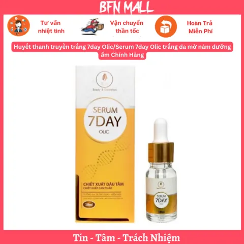 Huyết thanh truyền trắng 7day Olic/Serum 7day Olic trắng da mờ nám dưỡng ẩm Chính Hãng