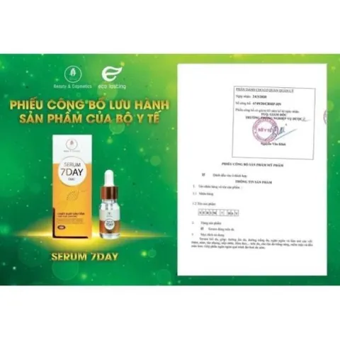 Huyết thanh truyền trắng 7day Olic/Serum 7day Olic trắng da mờ nám dưỡng ẩm Chính Hãng