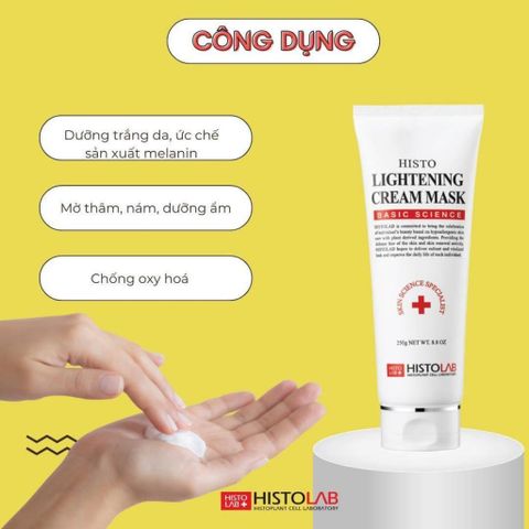 Mặt Nạ Ủ Trắng Dạng Kem HISTOLAB Lightening Cream Mask Giúp Dưỡng Trắng Da, Giảm Thâm Nám 250g