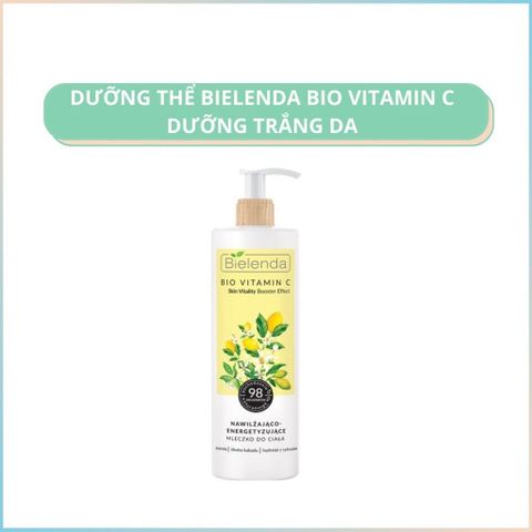 Dưỡng thể trắng da Bielenda Bio Vitamin C dưỡng ẩm, làm sáng mịn da 50ml và 400ml