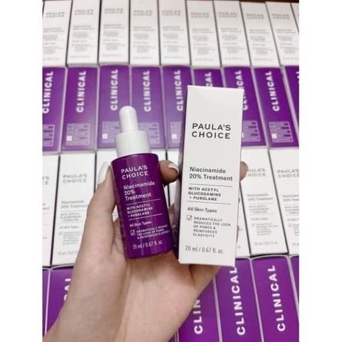 Serum Niacinamide 20% Paula's Choice Nia 20 Nia 10 Se khít lỗ chân lông dưỡng sáng da