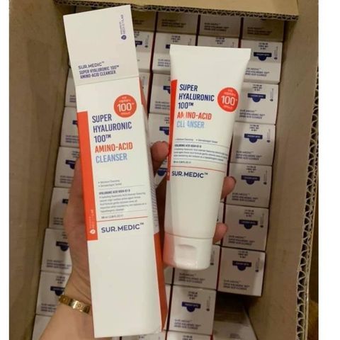 Sữa Rửa Mặt Surmedic Làm Sạch Tăng Cường Hệ Miễn Dịch Sur.medic Super Hyaluronic 100tm Amino-Acid Cleanser 100ml