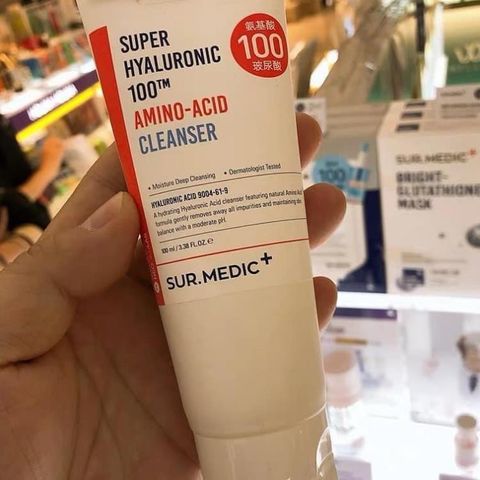 Sữa Rửa Mặt Surmedic Làm Sạch Tăng Cường Hệ Miễn Dịch Sur.medic Super Hyaluronic 100tm Amino-Acid Cleanser 100ml