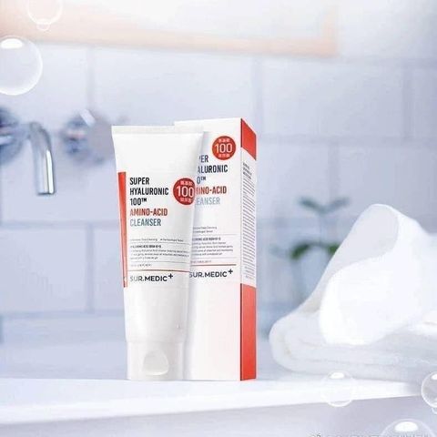 Sữa Rửa Mặt Surmedic Làm Sạch Tăng Cường Hệ Miễn Dịch Sur.medic Super Hyaluronic 100tm Amino-Acid Cleanser 100ml