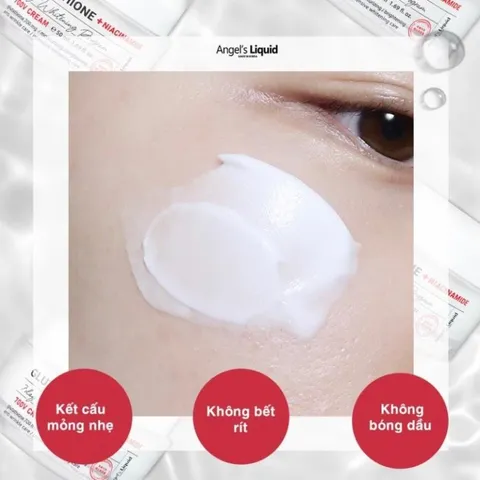 Bộ 3 sản phẩm Nước thần, Huyết thanh, Kem dưỡng mờ nám, dưỡng trắng Angel Liquid Glutathione Plus Niacinamide