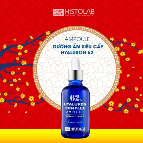 Tinh Chất Dưỡng Ẩm HISTOLAB Hyaluron Complex Ampoule 62% Serum 50ml Tăng Độ Đàn Hồi, Mềm Mịn Da