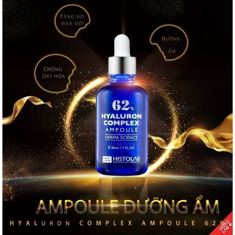 Tinh Chất Dưỡng Ẩm HISTOLAB Hyaluron Complex Ampoule 62% Serum 50ml Tăng Độ Đàn Hồi, Mềm Mịn Da