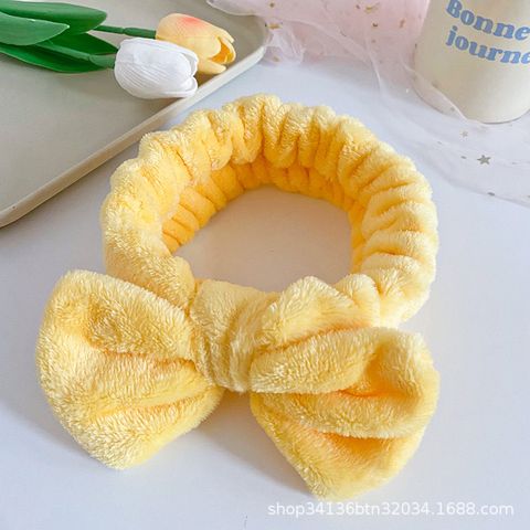 Băng Đô Rửa Mặt Hình Nơ Bằng Lông Nhung Dễ Thương Xinh Xắn
