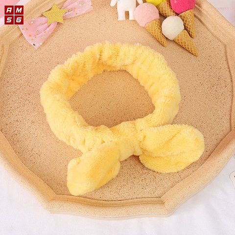 Băng Đô Rửa Mặt Hình Nơ Bằng Lông Nhung Dễ Thương Xinh Xắn