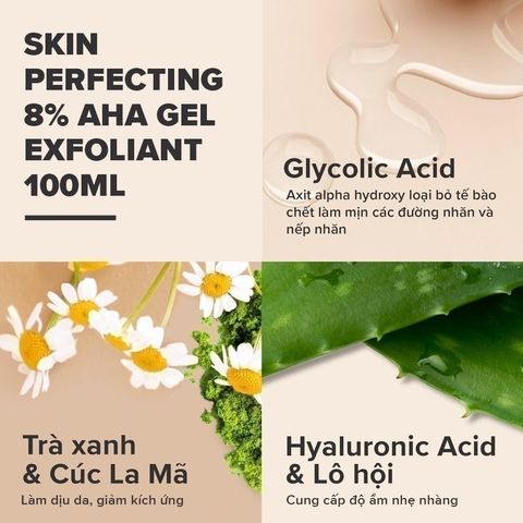 Gel Tẩy Da Chết Paula's Choice Skin Perfecting 8% AHA Gel Exfoliant 100ml
