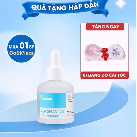 Tinh Chất Làm Sáng Da Mờ Thâm Co&K'lear NIACINAMIDE 20% 30ml