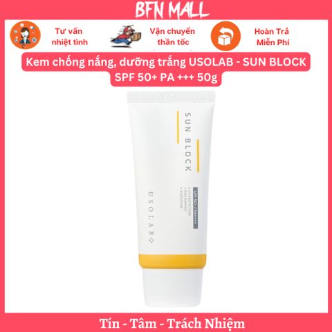 Kem chống nắng, dưỡng trắng USOLAB - SUN BLOCK SPF 50+ PA +++ 50g