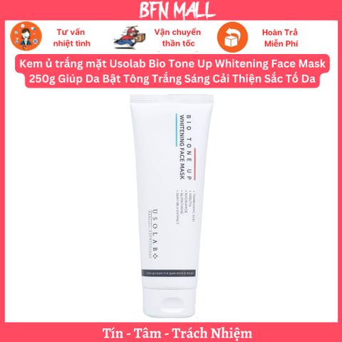 Kem ủ trắng mặt Usolab Bio Tone Up Whitening Face Mask 250g Giúp Da Bật Tông Trắng Sáng Cải Thiện Sắc Tố Da