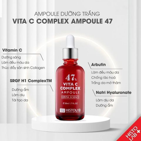 Serum HISTOLAB Vita C Complex Ampoule 47% Serum Tăng Sinh Collagen, Căng Bóng Da