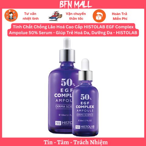 Tinh Chất Chống Lão Hoá Cao Cấp HISTOLAB EGF Complex Ampolue 50% Serum - Giúp Trẻ Hoá Da, Dưỡng Da - HISTOLAB
