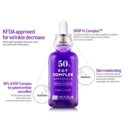 Serum cấp ẩm phục hồi dưỡng trắng da Histolab Hyaluron complex 62%/ 47% Vita C Complex/ 72% Azulene/ 50% EGF 50ml