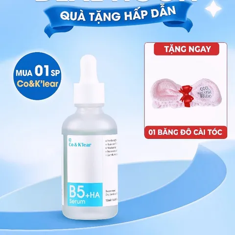 Tinh Chất Cấp Ẳm Dưỡng Trắng Da Co&K'lear Serum B5+HA 50ml