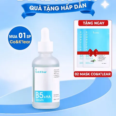 Tinh Chất Cấp Ẳm Dưỡng Trắng Da Co&K'lear Serum B5+HA 50ml