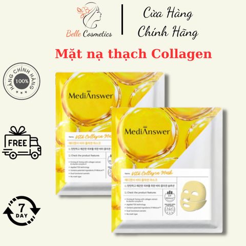 Mặt nạ thạch Collagen, Medi Answer Vita Collagen Mask 37g x 5 miếng