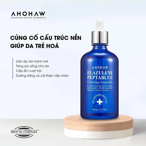 Tinh Chất Chống Lão Hóa  Ahohwa Elazulene Peptablue Calming Ampoule 50ML