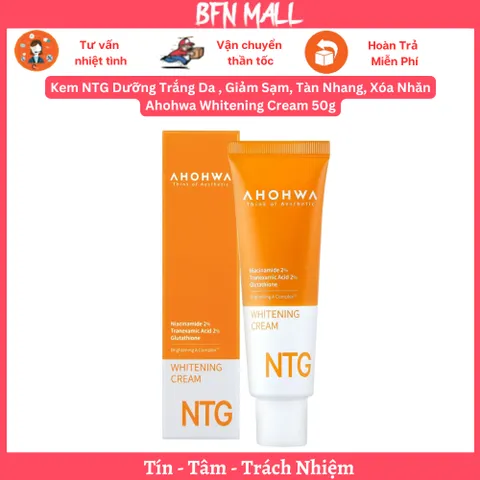 Kem NTG Dưỡng Trắng Da , Giảm Sạm, Tàn Nhang, Xóa Nhăn Ahohwa Whitening Cream 50g