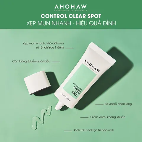 Kem Dưỡng Da Ahohwa Acless Solution Control Clear Cream 50ml