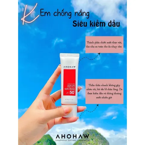 Kem Chống Nắng Ahohwa Dành Cho Da Dầu SPF 50+ PA++++