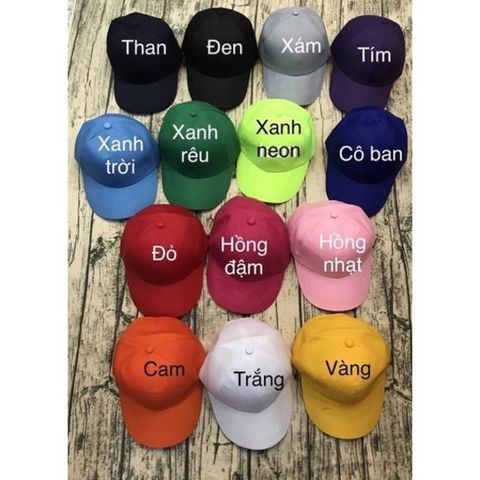 Mũ Nón Lưỡi Trai Trơn Nam Nữ