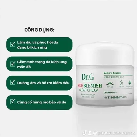 Kem dưỡng Dr.G DrG Red Blemish Clear Cream 70ml