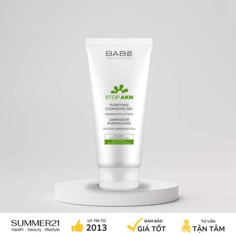 Sữa rửa mặt BABE STOP AKN PURIFYING CLEANSING GEL 100ml/200ml [ Hàng Công Ty ]