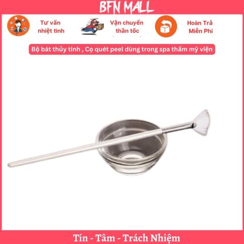 Bộ bát thủy tinh , Cọ quét peel dùng trong spa thẩm mỹ viện