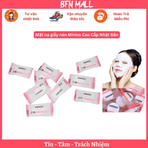 [ Quà Tặng ] Mặt nạ giấy nén Miniso Cao Cấp Nhật Bản