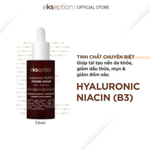 Serum Ekseption Hyaluronic Niacin HA + 5% B3 sáng da, mờ thâm mụn