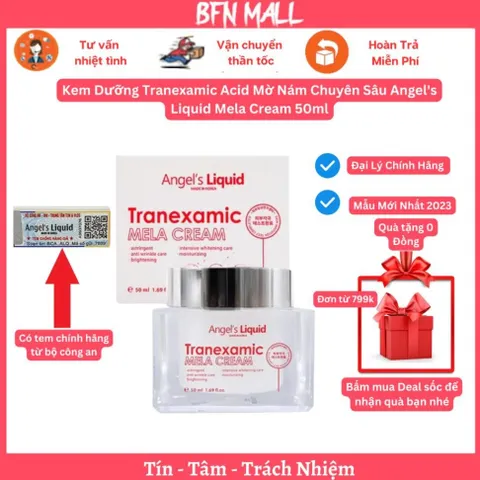 Kem Dưỡng Tranexamic Acid Mờ Nám Chuyên Sâu Angel's Liquid Mela Cream 50ml