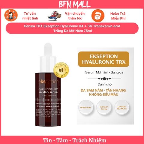 Serum TRX Ekseption Hyaluronic HA + 3% Tranexamic acid Trắng Da Mờ Nám 75ml