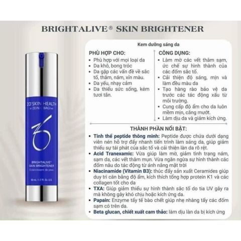 Kem dưỡng trắng sáng da Brightalive Skin Brightener 30ml/50ml