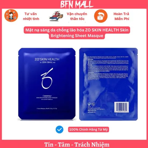 Mặt nạ sáng da chống lão hóa ZO SKIN HEALTH Skin Brightening Sheet Masque