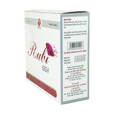 Viên uống đẹp da Rubi GSV giảm mụn, mờ sạm nám, ngừa lão hoá