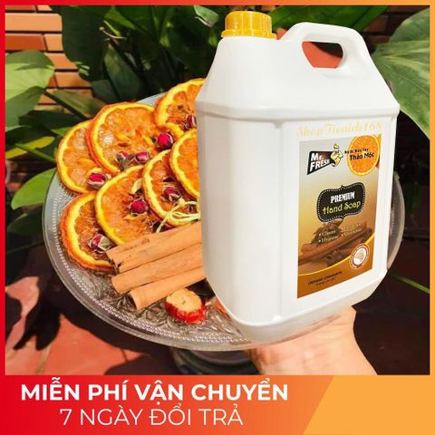 Nước Rửa Tay Sát Khuẩn Mr Fresh 5L - Dung Dịch Rửa Tay Thảo Mộc Hương Cam Quế, An Toàn Cho Gia Đình và Nơi Công Cộng