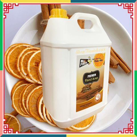 Nước Rửa Tay Sát Khuẩn Mr Fresh 5L - Dung Dịch Rửa Tay Thảo Mộc Hương Cam Quế, An Toàn Cho Gia Đình và Nơi Công Cộng