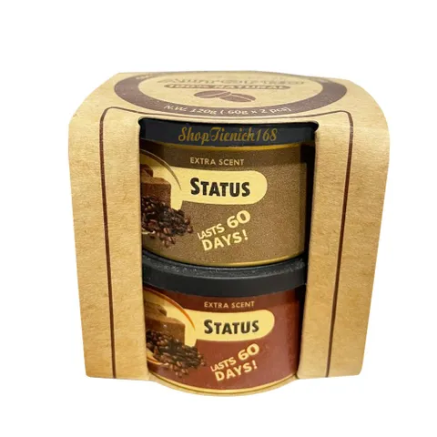 Bộ 2 Gel Thơm Khử Mùi Ô Tô - Hương Café Hazelnut & Mocha, Chống Say Xe, Thư Giãn Tinh Thần, Giữ Không Gian Thoáng Mát