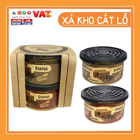 Bộ 2 Gel Thơm Khử Mùi Ô Tô - Hương Café Hazelnut & Mocha, Chống Say Xe, Thư Giãn Tinh Thần, Giữ Không Gian Thoáng Mát