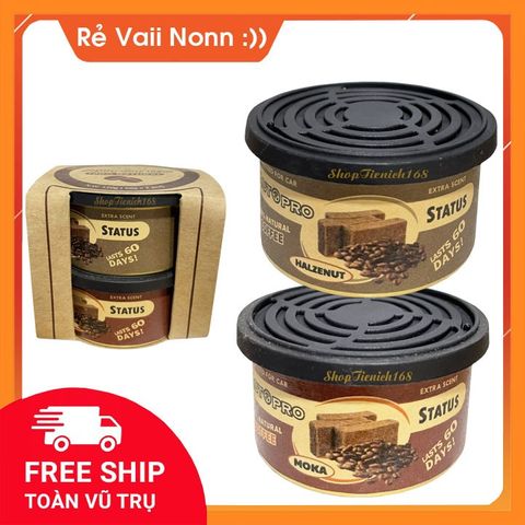 Bộ 2 Gel Thơm Khử Mùi Ô Tô - Hương Café Hazelnut & Mocha, Chống Say Xe, Thư Giãn Tinh Thần, Giữ Không Gian Thoáng Mát