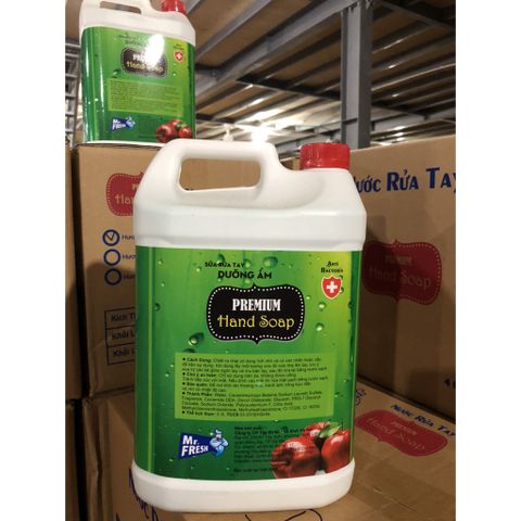 Nước Rửa Tay Premium Mr Fresh 5L Hương Táo, Dâu, Quế - Kháng Khuẩn, Làm Sạch Mềm Mại - Sản Phẩm Hàn Quốc Chất Lượng Cao