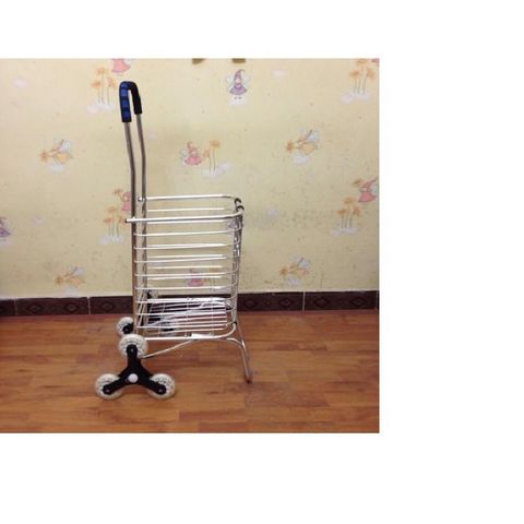 Xe Kéo Đi Chợ Inox Gấp Gọn - Đẩy Hàng, Leo Cầu Thang - Giải Pháp Tiện Lợi Cho Gia Đình Nhiều Người