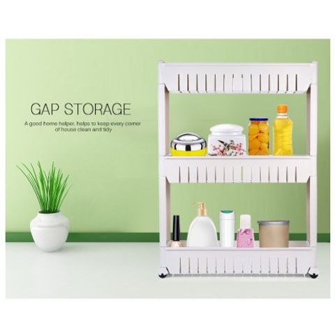 Kệ Cạnh Tường Đa Năng 3 Tầng HomeStar Hando - Tiết Kiệm Diện Tích, Dễ Dàng Vận Chuyển và Lắp Đặt, Giải Pháp Gọn Gàng Cho Nhà Bếp