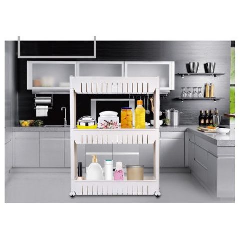 Kệ Cạnh Tường Đa Năng 3 Tầng HomeStar Hando - Tiết Kiệm Diện Tích, Dễ Dàng Vận Chuyển và Lắp Đặt, Giải Pháp Gọn Gàng Cho Nhà Bếp